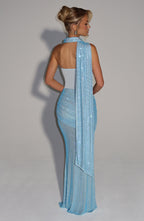 KLARA | Maxikleid mit Pailletten und Cut-Out