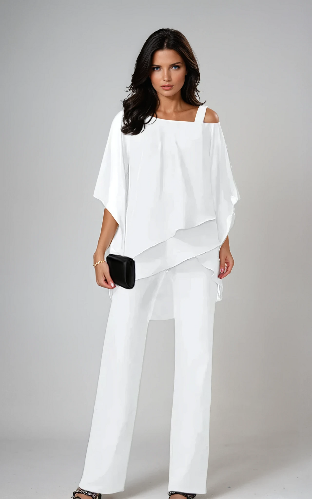 MARIELLA | Asymmetrischer Jumpsuit mit Überwurf