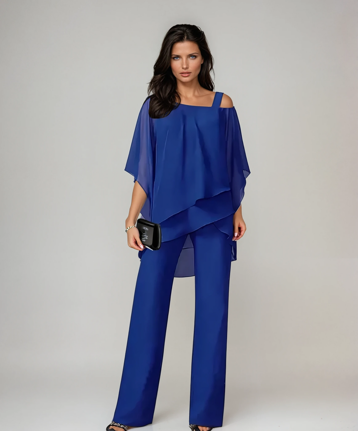 MARIELLA | Asymmetrischer Jumpsuit mit Überwurf