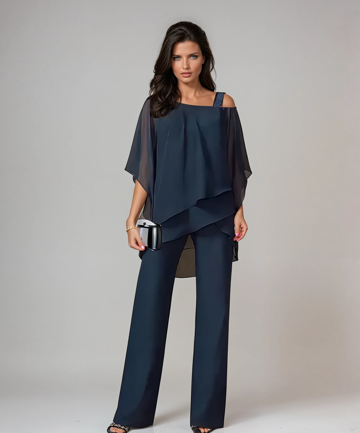 MARIELLA | Asymmetrischer Jumpsuit mit Überwurf