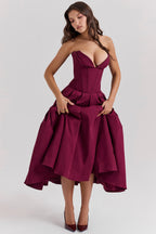FEMKE | Trägerloses Midikleid