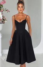 MAILEEN | Elegantes Midi Kleid im Corset Stil