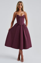 MAILEEN | Elegantes Midi Kleid im Corset Stil