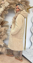 NORA | Langer Steppmantel mit Teddyfutter