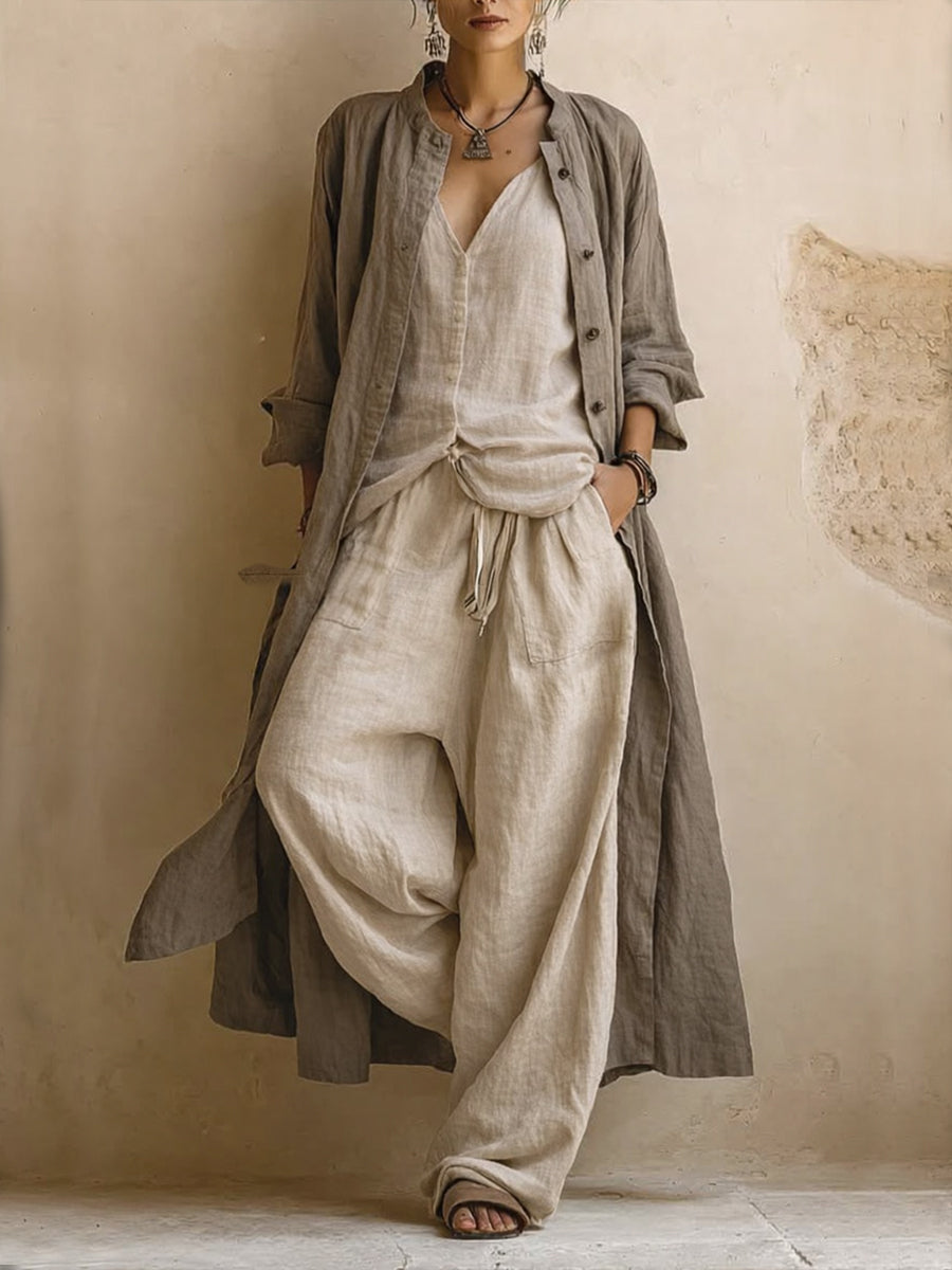 BONI | Boho-Set in Leinenoptik (3-teilig)