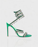 ADELIA | High-Heel-Sandalen mit Wickelriemen