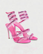 ADELIA | High-Heel-Sandalen mit Wickelriemen