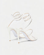 ADELIA | High-Heel-Sandalen mit Wickelriemen