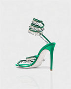 ADELIA | High-Heel-Sandalen mit Wickelriemen