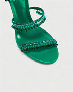 ADELIA | High-Heel-Sandalen mit Wickelriemen
