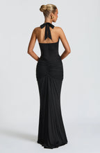 SASHA | Maxikleid mit Tiefem Ausschnitt