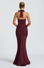 SASHA | Maxikleid mit Tiefem Ausschnitt