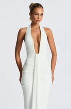 SASHA | Maxikleid mit Tiefem Ausschnitt