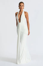 SASHA | Maxikleid mit Tiefem Ausschnitt