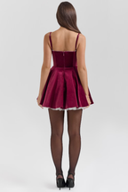 CELESTE | Samt-Mini-Kleid