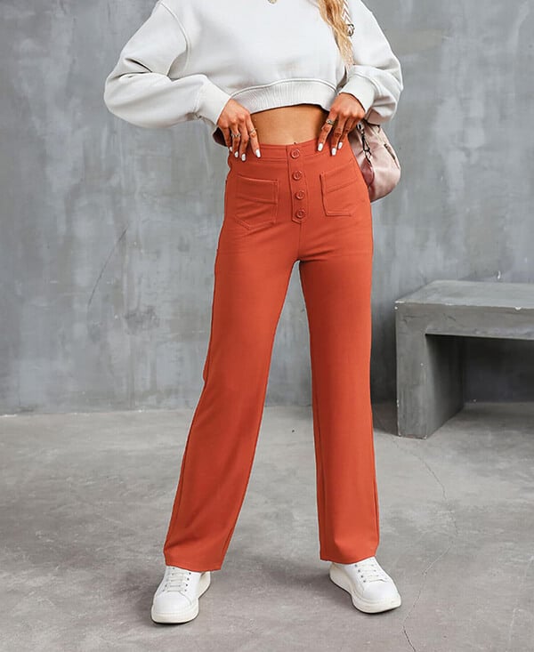 FRIEDA | High-Waist-Hose mit Weitem Bein