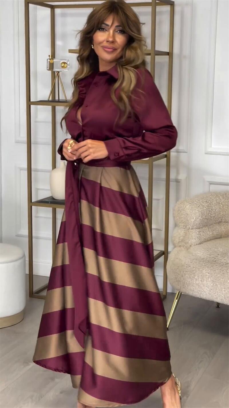 Maxikleid mit Streifen