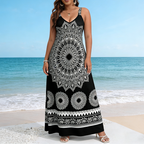 MINA | Ärmelloses Boho-Maxikleid