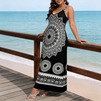 MINA | Ärmelloses Boho-Maxikleid