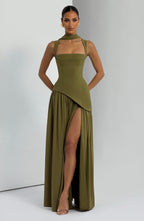DANIELA | Elegantes Maxikleid Figurbetontem Oberteil