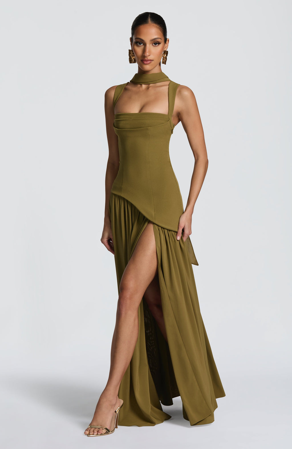 DANIELA | Elegantes Maxikleid Figurbetontem Oberteil