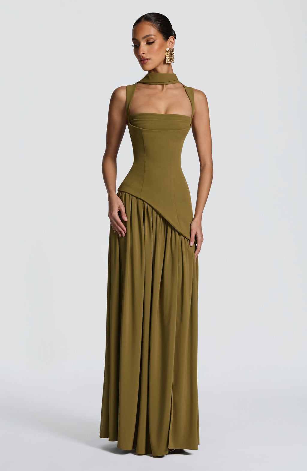 DANIELA | Elegantes Maxikleid Figurbetontem Oberteil