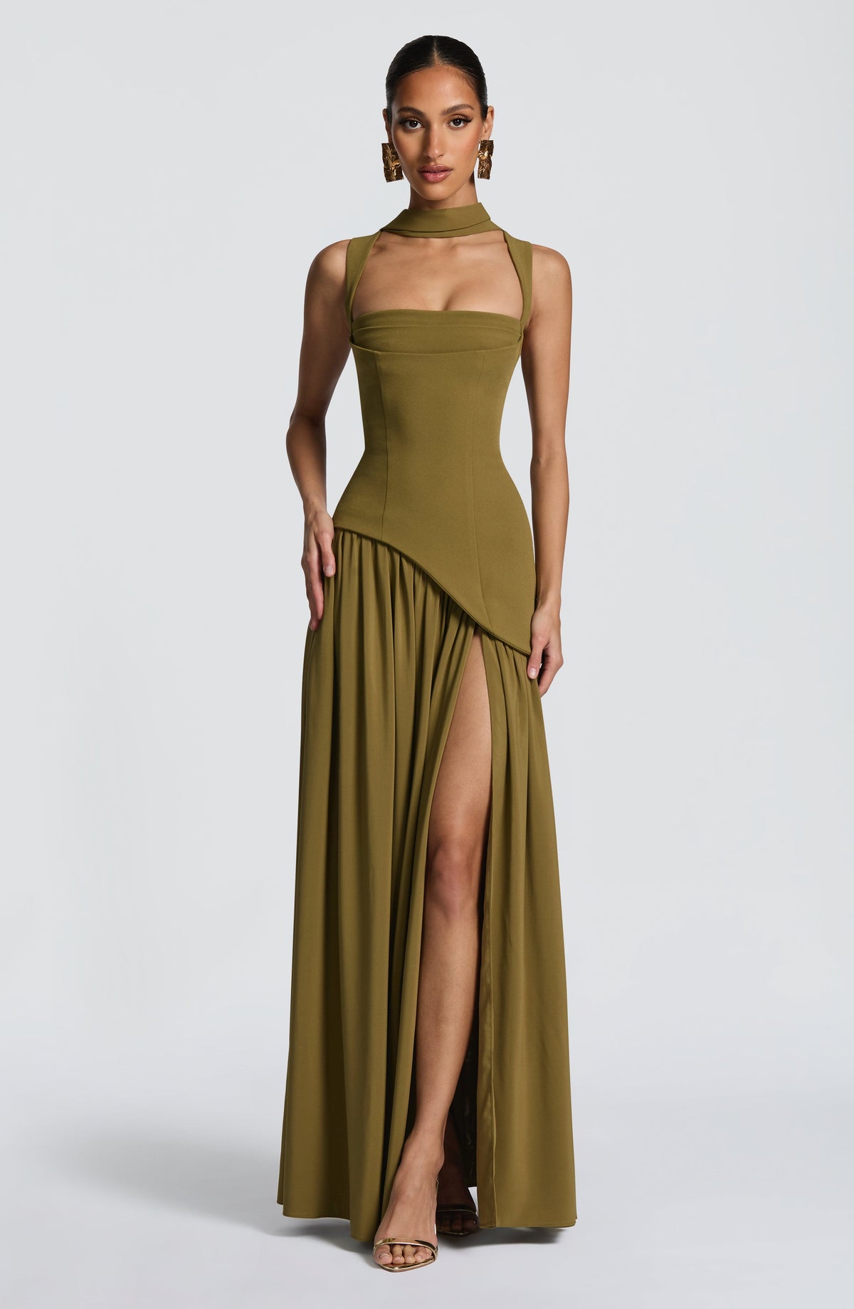 DANIELA | Elegantes Maxikleid Figurbetontem Oberteil