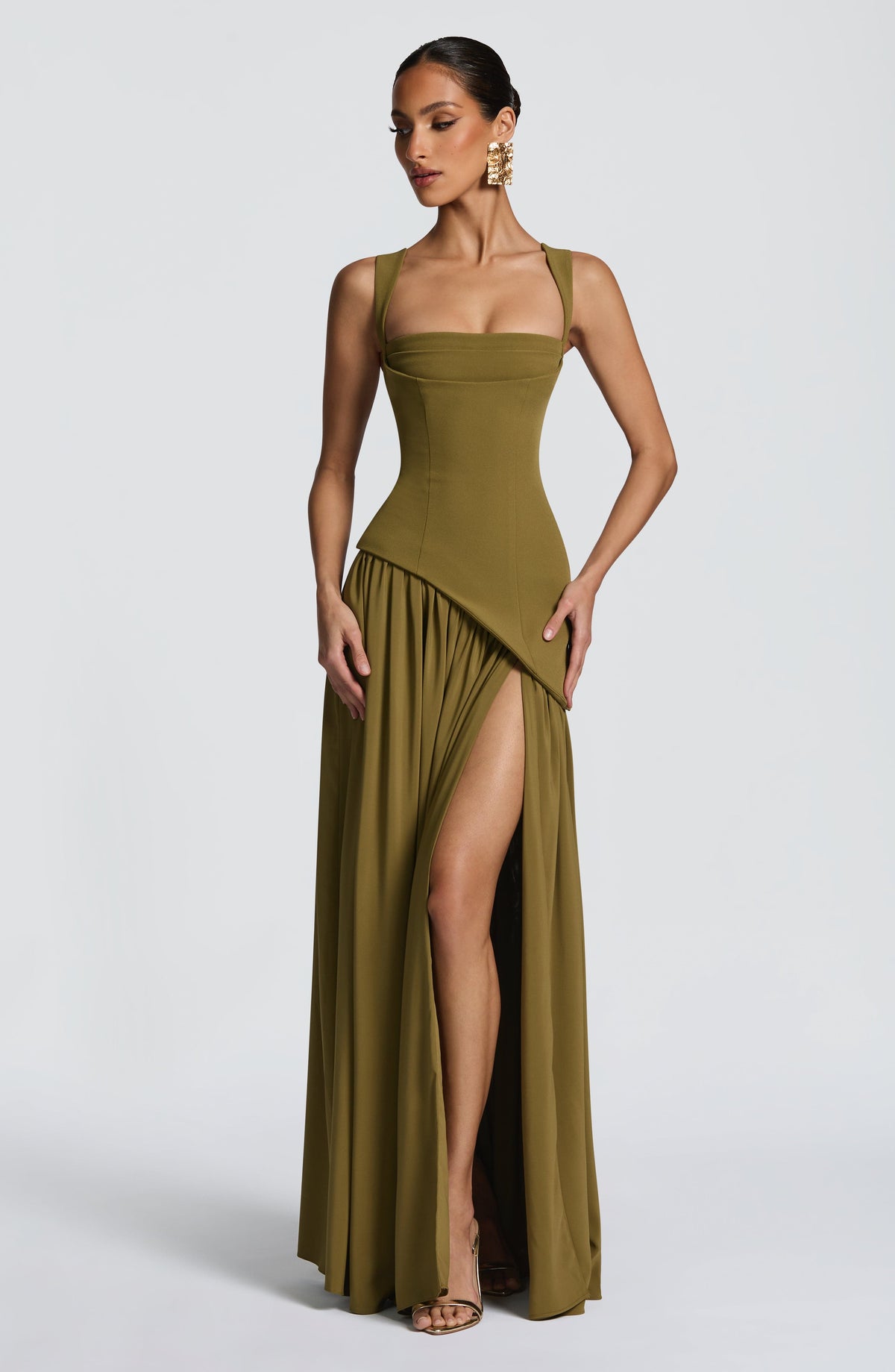 DANIELA | Elegantes Maxikleid Figurbetontem Oberteil