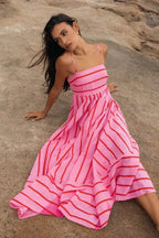 MEYRA | Sommer Gestreiftes Maxikleid