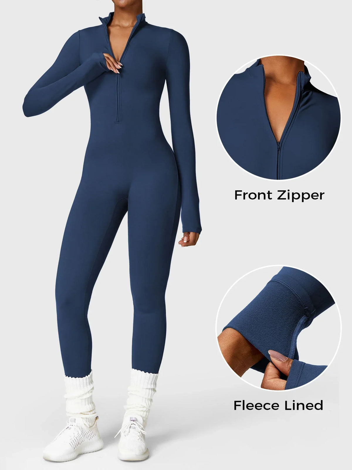 LUNA | Figurbetonter Zip-Jumpsuit